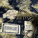 Shaver Lake Floral Hawaiian Shirt - Large Gold Silk