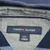 Tommy Hilfiger Striped Polo Shirt - Large Blue Cotton