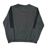 Adidas Sweatshirt - Large Gray Cotton Blend
