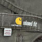 Carhartt Cargo Trousers - 34W 30L Brown Cotton