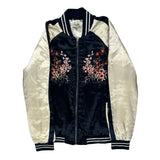 Charlotte Russe Bomber Jacket - Medium Navy Polyester