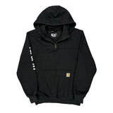 Carhartt Hoodie - Medium Black Cotton Blend