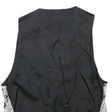 ANNE KRAMER Mens Black & White Abstract Print Button Jacket XS Polyester Blend