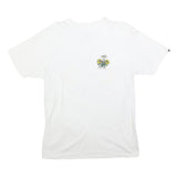 VANS Mens White Graphic T-Shirt M Short Sleeve Crew Neck Cotton Blend