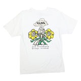 VANS Mens White Graphic T-Shirt M Short Sleeve Crew Neck Cotton Blend