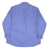 TOMMY HILFIGER Mens Blue Casual Shirt L Button Down Pocket Cotton Blend Classic