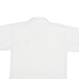 TIMBERLAND Mens White Cotton Blend Polo Shirt L Classic Logo Embroidered