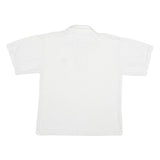 TIMBERLAND Mens White Cotton Blend Polo Shirt L Classic Logo Embroidered