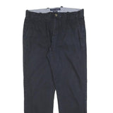 TOMMY HILFIGER Mens Cotton Blend Navy Blue Regular Fit Straight Trousers W30 L30
