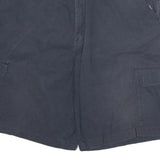 Navy Mens Cargo Cotton Shorts L W36 Pocket Button Casual Workwear