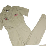DICKIES Mens Beige Polyester Blend Classic Dungarees S W32 L32 Workwear Utility