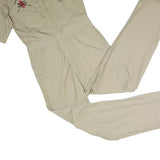 DICKIES Mens Beige Polyester Blend Classic Dungarees S W32 L32 Workwear Utility