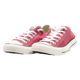 CONVERSE Low Top Trainers Red Canvas Womens UK 6.5