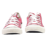 CONVERSE Low Top Trainers Red Canvas Womens UK 6.5