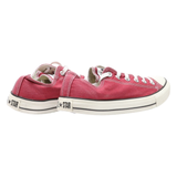 CONVERSE Low Top Trainers Red Canvas Womens UK 6.5