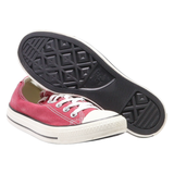 CONVERSE Low Top Trainers Red Canvas Womens UK 6.5