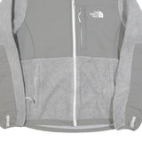 THE NORTH FACE Womens Grey Fleece Track Jacket M Polyester Blend Zip Outdoor