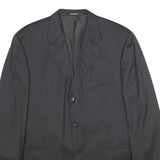 YVES SAINT LAURENT Mens Black Wool Classic XL Jacket Plain Button Closure