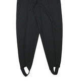 Womens Black Relaxed Leg Trousers W29 L29 Stirrup Bottom Polyester Blend