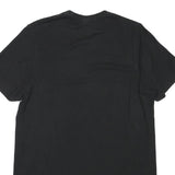 ADIDAS Mens Black Graphic T-Shirt S Short Sleeve Crew Neck Cotton Blend