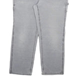 CARHARTT Womens Cotton Blend Grey Regular Fit Straight Leg Trousers W38 L28