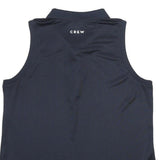 CREW CLOTHING Womens Navy Sleeveless Polo Shirt UK 14 Casual Summer Top