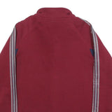 FILA Womens Maroon & Navy Zip Jacket M Cotton Blend Classic Sporty Long Sleeve