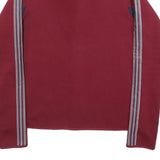 FILA Womens Maroon & Navy Zip Jacket M Cotton Blend Classic Sporty Long Sleeve