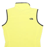 THE NORTH FACE Womens Yellow & Black Sleeveless Zip Jacket S Polyamide Blend