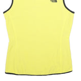 THE NORTH FACE Womens Yellow & Black Sleeveless Zip Jacket S Polyamide Blend
