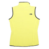 THE NORTH FACE Womens Yellow & Black Sleeveless Zip Jacket S Polyamide Blend