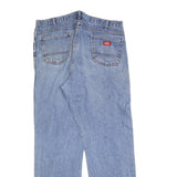 DICKIES Mens Regular Fit Blue Denim Straight Jeans W40 L34 Workwear Cotton Blend