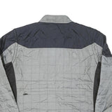 HARLEY DAVIDSON Mens Grey & Black Zip Jacket XL Polyester Blend Quilted