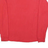 CHAMPION Mens Red Long Sleeve Crew Neck Logo Print T-Shirt L Casual