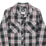 DRAVUS Womens Black & White Check Shirt S Cotton Blend Plaid Casual Button Up