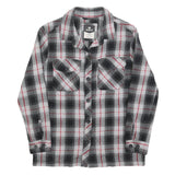 DRAVUS Womens Black & White Check Shirt S Cotton Blend Plaid Casual Button Up