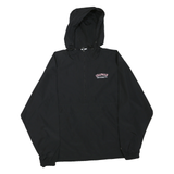 CHAMPION Mens Black University Print Zip Jacket S Polyester Blend Hooded Casual