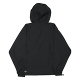 CHAMPION Mens Black University Print Zip Jacket S Polyester Blend Hooded Casual