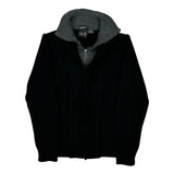 Armani Exchange Zip Up - Medium Black Merino Wool