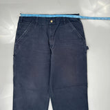 Carhartt Double Knee Carpenter Pants - 38W 32L Gray Cotton