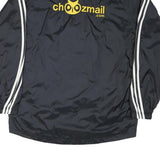 ADIDAS Womens Black Nylon Zip Jacket L Sports Pickering Soccer Club Logo