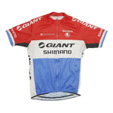 SKODA Mens Red & White & Blue Cycling Jersey L Short Sleeve Zip Up Sportswear