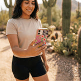 Seashell Abstract Cake iPhone 16 Pro Case - Lifestyle photo showing phone case in use