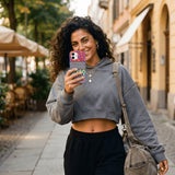 Electric Blue Tangerine Mix iPhone 15 Pro Case - Lifestyle photo showing phone case in use