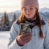 Black Abalone Shells Samsung Galaxy S25 Case - Lifestyle photo showing phone case in use