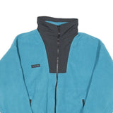 COLUMBIA Womens Blue Black Outdoor Jacket XL Polyester Zip Fleece Casual Warm