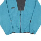 COLUMBIA Womens Blue Black Outdoor Jacket XL Polyester Zip Fleece Casual Warm