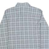 WRANGLER Mens Blue Grey Check Shirt M Cotton Blend Long Sleeve Casual