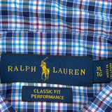 Ralph Lauren Checked Shirt - XL Blue Cotton
