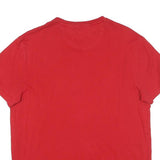CALVIN KLEIN Mens Red Classic T-Shirt L Short Sleeve V-Neck Plain Cotton